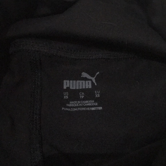 Puma High Waisted Black Leggings with Tie Waist - Picture 6 of 6